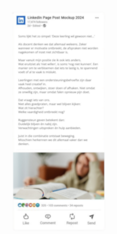 Onderwijs2Go Social Media Marketing LinkedIn post